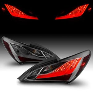 Smoke Lens LED Bar Replacement Taillights Set For Hyundai Genesis Coupe - Passenger and Driver Side