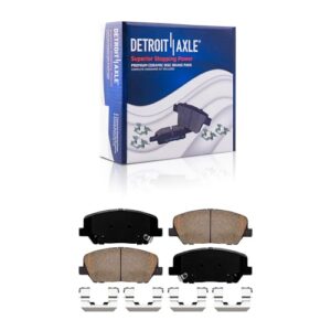 Alternative view of Brake Kit for Hyundai Genesis Coupe 2010-2016, 12.60" inch Front and 12.36" inch Rear Drilled Slotted Brake Rotors Ceramic Brakes Pads