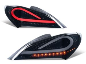 Tail Lights Assembly Compatible with 2010-2016 Hyundai Genesis Coupe w/Sequential Turn Signal Tail Lamp Replacement