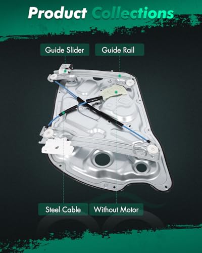 Front Left Driver Side Power Window Regulator without Motor Compatible with 2010-2016 for Hyundai for Genesis Coupe, 749-352 - Image 3