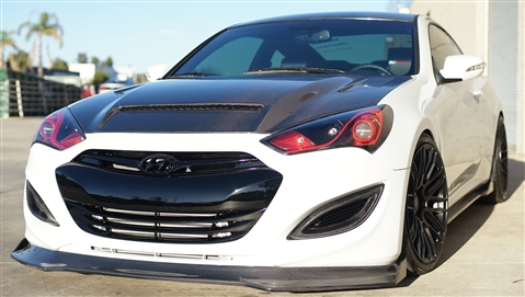 RK Sport Genesis Coupe Ram Air Carbon Fiber Hood 2013 - 2016 - Image 4