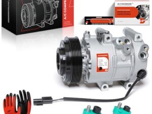 Air Conditioner AC Compressor with Clutch 6-Groove Pulley Compatible with Hyundai - 2013-2014 - Genesis Coupe L4 2.0L Turbo