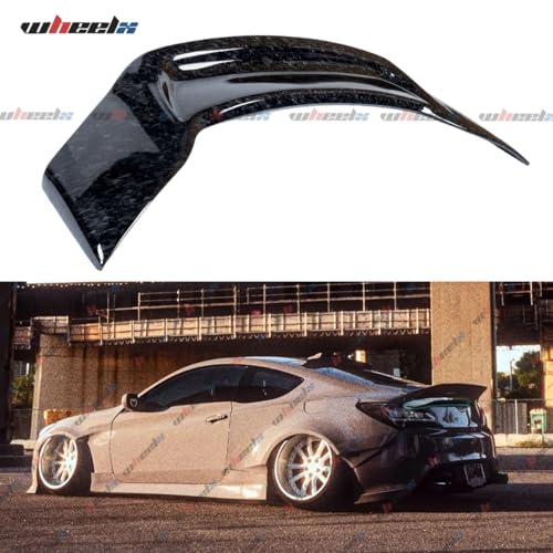 Rear Spoiler Compatible with 2010-2016 Genesis 2.0T 3.8 Coupe, R Style Duckbill Trunk Exterior High Kick Tail Deck Lid Splitter Wing Lip - Image 3