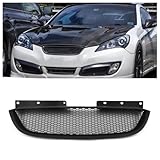 Front Bumper Grill Grille Cover For Hyundai Genesis Coupe 2008-2012 Matte Black Glossy Black Carbon Fiber Look