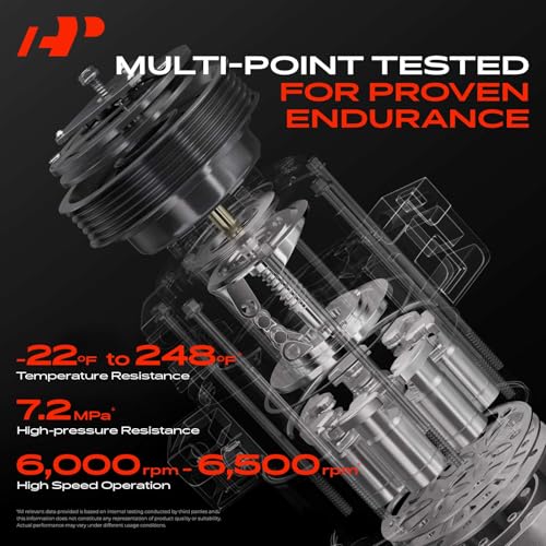 Air Conditioner AC Compressor with Clutch 6-Groove Pulley Compatible with Hyundai - 2013-2014 - Genesis Coupe L4 2.0L Turbo - Image 5