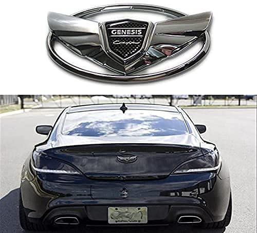 2 Pieces fit Genesis Logo Front+ Trunk Stickers Emblem Badges 2010-2017 Fit Genesis Art of Speed Coupe Wing Car Accessories (Gene-Sliver) - Image 4