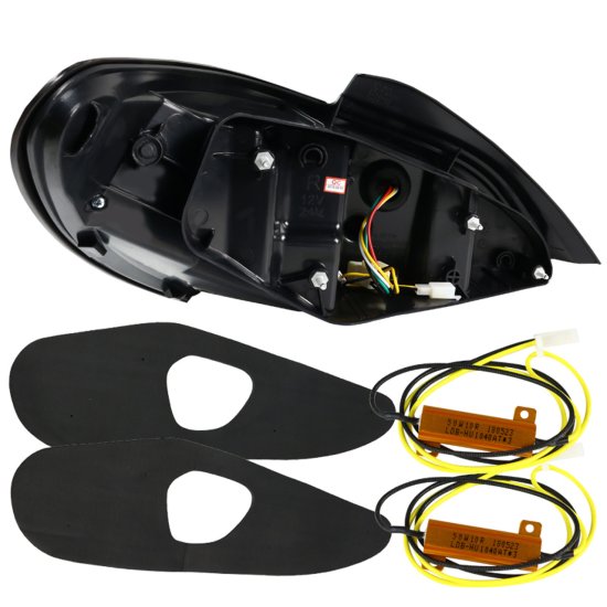 Spec-D Genesis Coupe Matte Black Housing White Lens Sequential LED Tail Lights 2010 – 2016 - Image 4