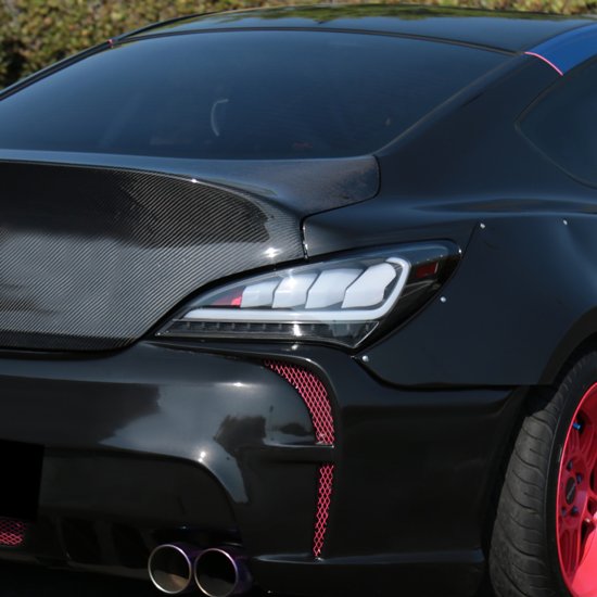 Spec-D Genesis Coupe Matte Black Housing White Lens Sequential LED Tail Lights 2010 – 2016 - Image 5
