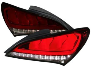 Spec-D Genesis Coupe Chrome Housing Red Smoke Lens Sequential LED Tail Lights 2010 – 2016