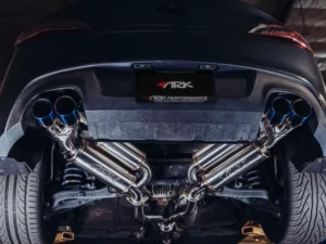 Alternative view of Ark Performance Genesis Coupe 2.0T GRIP Burnt Tips Cat Back Exhaust System 2010 - 2014